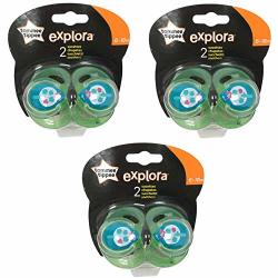 Tommee Tippee 3 X Explora 6-18 Month Baby Boy Bpa Free Latex Cherry Teat Soother