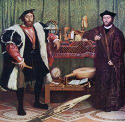 Posterazzi The Ambassadors By Hans Holbein The Younger. From The World's Greatest Paintings Published. Poster Print By By Odhams Press London 1934. 24 X 24