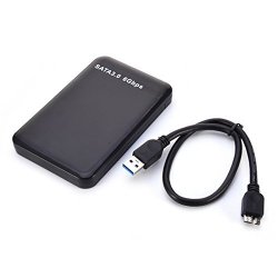Oshide 2.5" USB 3.0 Sata 3.0 Hdd Hard Disk Drive External Hdd Enclosure Case Tool Free 6 Gbps Support 3TB Uasp Protocol Black