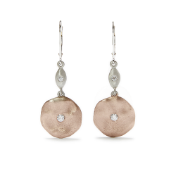 Organic Round Earrings - Solid 9KT Rose Gold