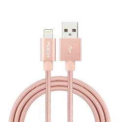 Apple Mfi Certified Rock 3.3FT 1M Nylon Braided Tangle-free Aluminum Casing 8-PIN Lightning To USB Sync charger Cable For Iphone 7 7 PLUS 6S 6S PLUS 6 6 Plus Ipad 4 PRO AIR MINI