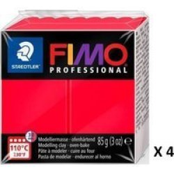 Professional Modelling Clay - True Red 85G X 4 - Bulk Pack