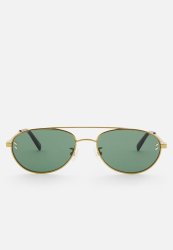 Metal Frame Sunglasses - Green 3