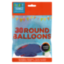 Mixed Round Balloons 30 Pack