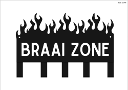 Lifespace "braai Zone" Braai 5 Hook Utility Rack
