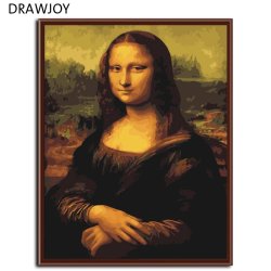 Mona Lisa Diy Frameless Pictures Painting By Numbers On Wall Acrylic Painting Unique ... - 40 50CM