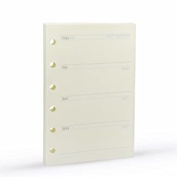 A7 Planner Refill, A7 Agenda Refill for Filofax,6 Hole/100gsm,4.84 x 3.23'', Harphia(Weekly plan)