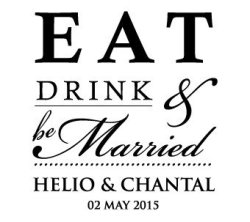 Rectangular Chopping Board - Eat Drink & Be Married
