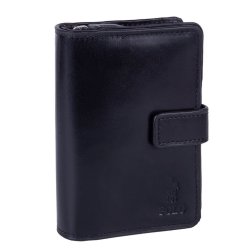 Polo Kenya Leather Compact Tab Purse - Black