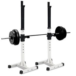 Pair Sportmad Of Dumbbell Rack Adjustable Standard Solid Sturdy Steel Squat Stands Barbell Bench Press Stands Portable Rack For Home Gym Exercise Fitness Workout