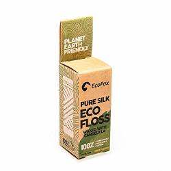 Biodegradable Mint Dental Floss & Refillable Glass Holder Naturally Waxed With Candelilla Wax 33YDS 30M Natural & Organic Silk Spool For Oral Care Eco-friendly & 100% Compostable Zero Waste