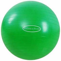 Balancefrom Anti-burst And Slip Resistant Exercise Ball Yoga Ball Fitness Ball Birthing Ball With Quick Pump 2 000-POUND Capacity 48-55CM M Green