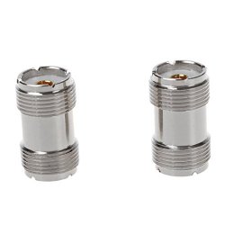 Sodial R 2 Pcs S0-239 Uhf Double Female Coax Adapter Connector Plug