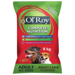 OL ROY - All Adult Dog Food 8KG Lamb