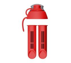 Filter Cartridge For Water Bottle X 2 + Free Lid Red