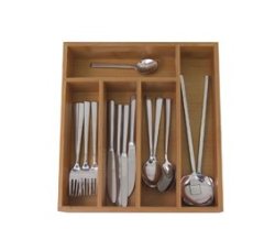 Bamboo 5 Division Cutlery Tray 34.5