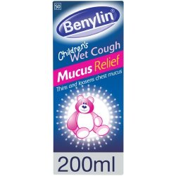 Benylin Children S Wet Cough Syrup Mucus Relief Ages 2 To 12 200ML