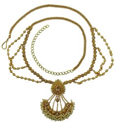Traditional Gold Tone Indian Wedding Party Women Sari Waist Belt Ethnic Jewelry IMOJ-KJB13B