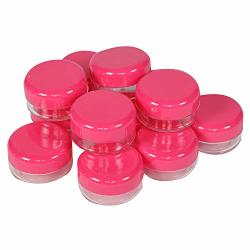 Everything Mary Round Plastic Stackable Bead Storage Twist-top Containers - 12 Pack Of Jars - Pink Organizer Storage Jars For Large Small MINI Tiny