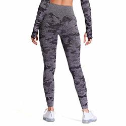 Deals on Aoxjox Yoga Pants For Women Workout High Waisted Gym Sport Adapt  Animal Camo Seamless Leggings Camo black Grey Medium, Compare Prices &  Shop Online