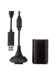 Microsoft Official Xbox 360 Elite Play & Charge Kit in Black