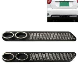 2 Pcs Car Tail Pipes Exhaust Pipe Decorative Sticker Black