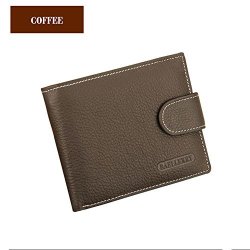 Small Wallet Men Baellerry Male Leather Purse Short Carteira Business Thin Wallets Credit Card Holder Coin Pocket Money Wallet Coffee