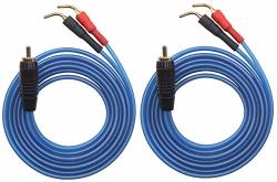 Kk Cable V1-W2 18 Gauge Ofc Speaker Wire Pair With Rca Male White & Red To 2 Pair Pin 4PIN Plugs V1-W2 3M 9.8FT