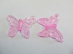 Acrylic Butterfly- Pink - 2pc-cheap Courier Delivery