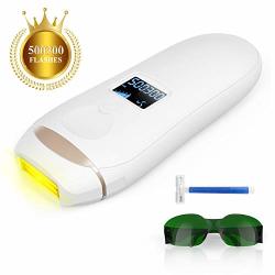 IPL Hair Removal For Women And Men Permanent 500 000 Flashes Painless Hair Remover System For Facial Leg Body Home Use Device With Protective Goggles