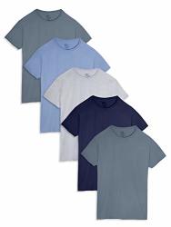 Fruit Of The Loom Men's Crew Neck T-Shirt Multipack Assorted 5 Pack Small