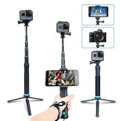 Afaith Waterproof Selfie Stick Aluminum Alloy Hand Grip Telescopic Handheld Monopod For Gopro Hero 6 5 Hero 4 3+ Iphone 7 7 Plus 6S