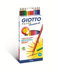 Elios Triangular 12 Coloured Pencils