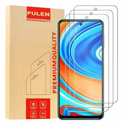 3-PACK Pulen For Xiaomi Redmi Note 9S And Redmi Note 9 Pro Screen Protector HD Clear Scratch Resistance Bubble Free 9H Hardness Tempered Glass