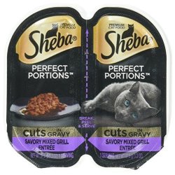 Sheba Perfect Portions Savory Mixed Grill Entree' Cuts In Gravy 5-2 Pack Trays
