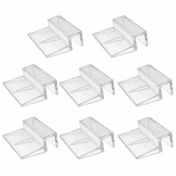 8 Pcs Fish Tanks Glass Cover Clip 6MM 8MM 10MM 12MM Aquariums Fish Tank Acrylic Clips Glass Cover Support Holders Universal Lid Clips For Rimless Aquariums 8