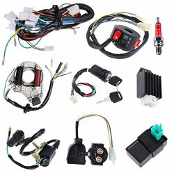 Annpee Complete Wiring Harness kit Wire Loom Electrics Stator Coil CDI for ATV Quad 4 Four Wheelers 150CC 200CC 250CC Go Kart Dirt Pit Bikes Annpee Complete Wiring Harness kit Wire Loom Electrics Stator Coil CDI for ATV Quad 4 Four Wheelers 150CC 200CC 250CC Go Kart Dirt Pit Bikes