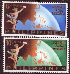 Philippines 1961 Manila Postal Conference Sg 867-8 Complete Unmounted Mint Set