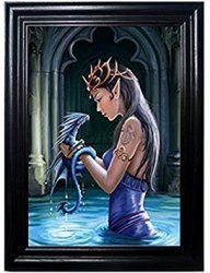 Dragon Princess Framed Wall Art-lenticular Technology Causes The Artwork To Flip-multiple Pictures In One-hologram Type Images Change-mesmerizing Holographic Optical Illusions-those Flipping Pictures