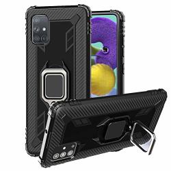 Topnow Designed For Samsung Galaxy A71 Case Anti-slip Shock Absorber With Kickstand For Samsung Galaxy A71 Black