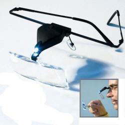 1.5X 2.5X 3.5X Magnifier Glasses With LED Light Black