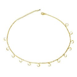 Egoo&yamee Gold Disc Choker Necklace Dainty Handmade Coin Boho Necklace For Women Girls