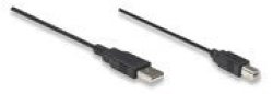 Mahattan Hi-speed USB B Device Cable - USB 2.0 Type-a Male To Type-b Male 480 Mbps 1.8 M 6 Ft. Black Retail Box Limited Lifetime Warranty