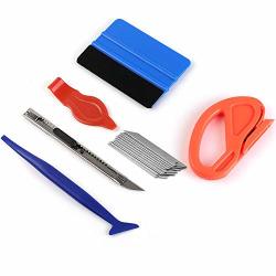 TECKWRAP Plastic Felt Edge Squeegee 4 Inch for Car Vinyl Scraper Decal  Applicator Tool 1 pcs (with Black Felt Edge)