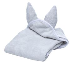 - 3D Bunny Hooded Baby Towel In Drawstring Bag