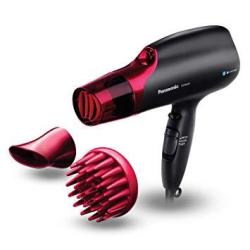 Panasonic Nanoe Hair Dryer 1875 Watt Professional Blow Dryer For Smooth Shiny Hair With 3 Attachments Quick Dry Nozzle Diffuser And Concentrator Nozzle EH-NA65-K
