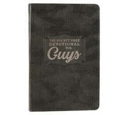 Pocket Bible Devotional For Guys Faux Leather Leather Fine Binding