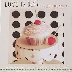 Love Is Best Robert Browning - Stylish Journal Notebook With Polka Dot & Glitter Cupcake Diary Organize Lists School Work Home Notes
