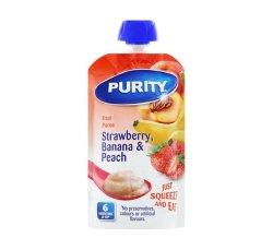 Pureed Baby Food Strawberry Banana Peach 1 X 110ML