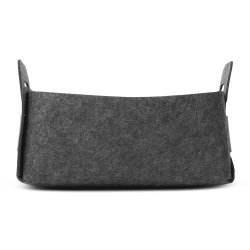 Collapsible Felt Utility Basket Charcoal Small 12X18X28CM